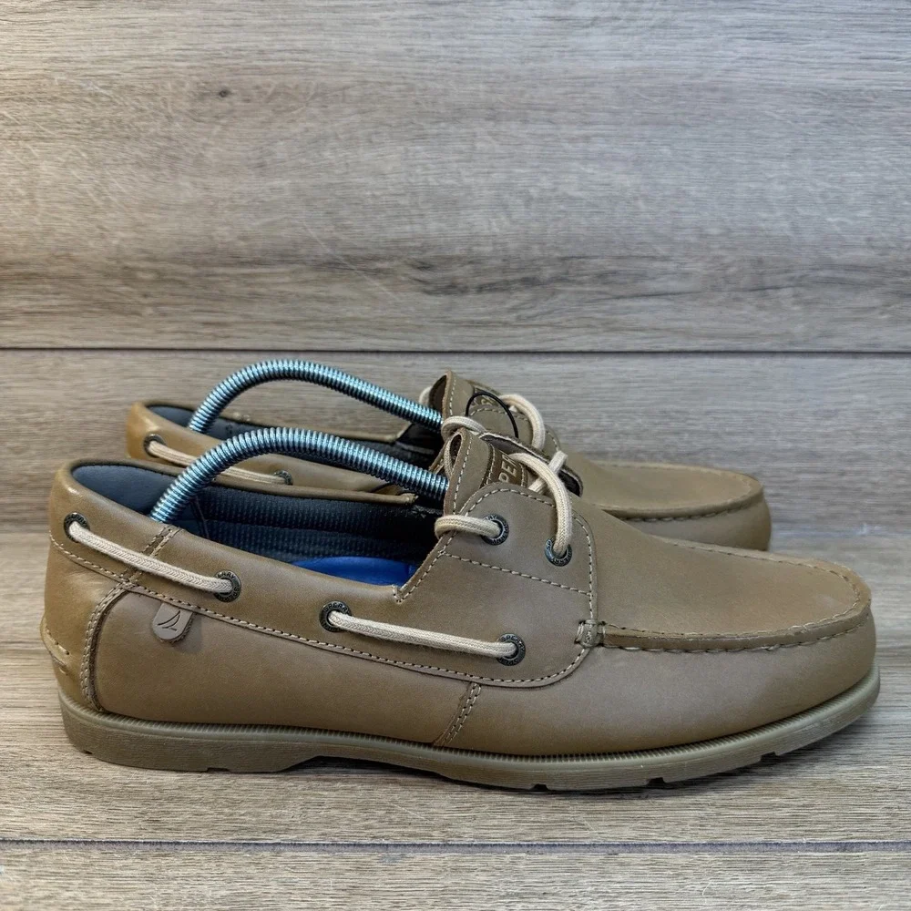 Sperry Casco 2-Eye Boat Shoe Leather Loafer Brown Mens Size 11 US Driving Shoe